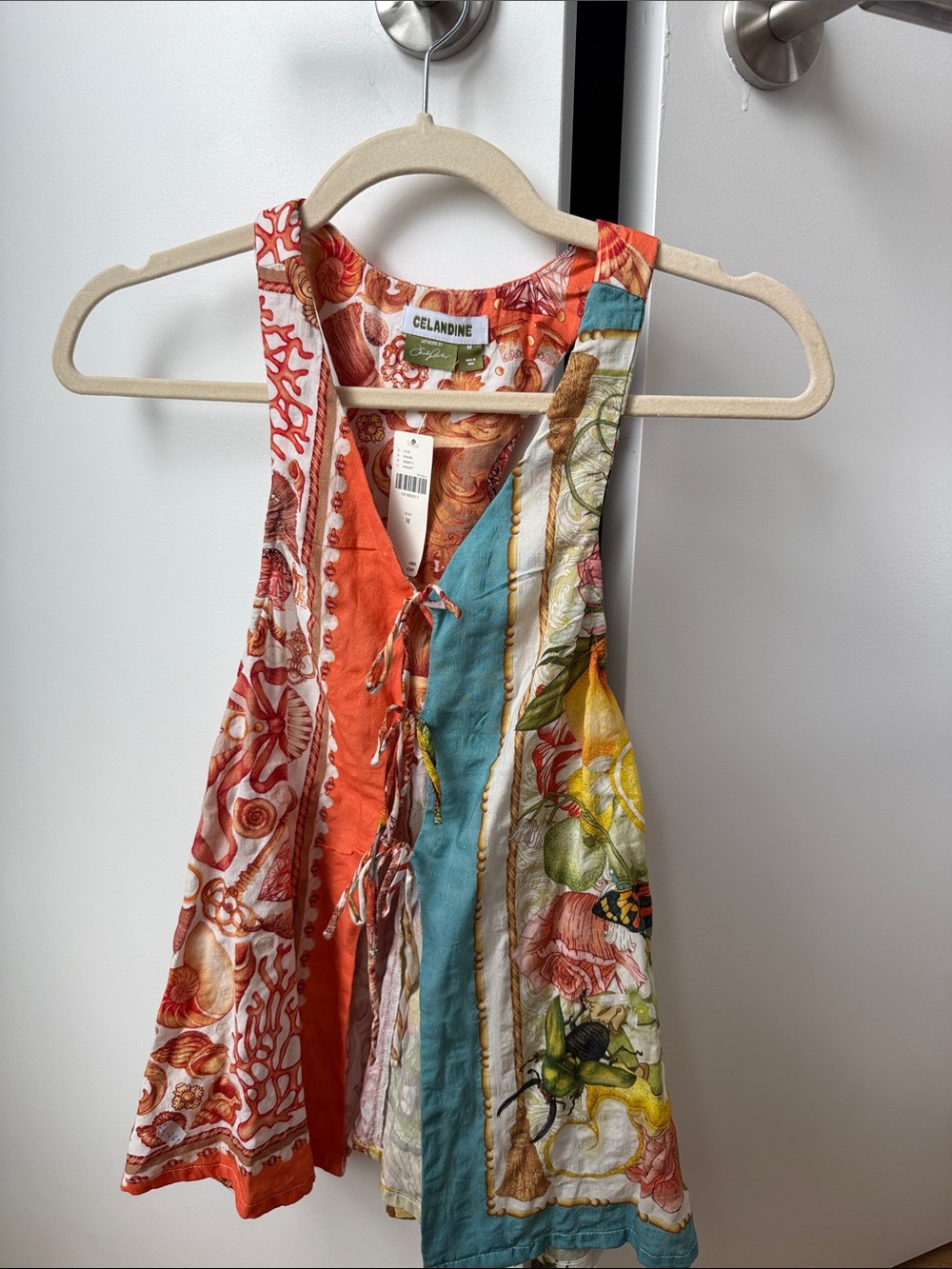 NEW W TAGS - Celandine Two-Piece Set Multi-Color Tie-Front Tank and Skirt